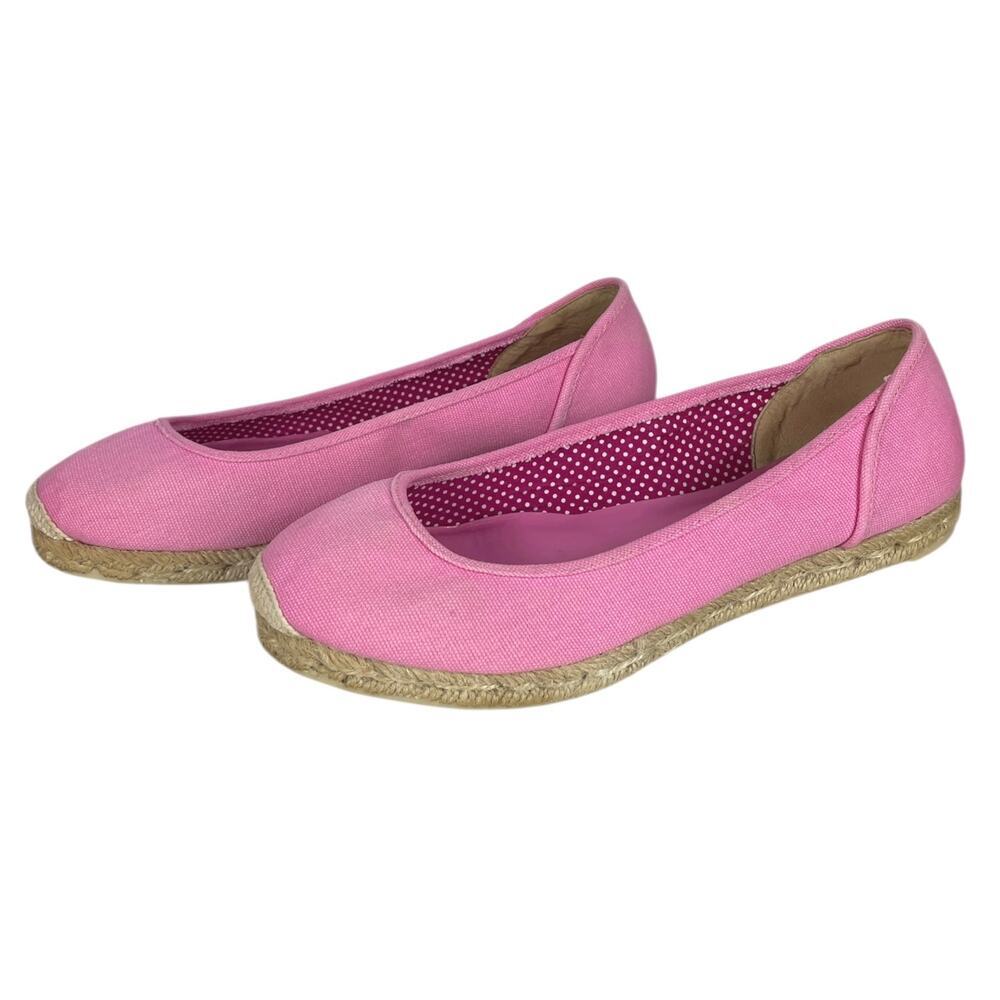 Talbots Palma Espadrille Ballet Flat Pink Primrose Size Beachy Boho Resort